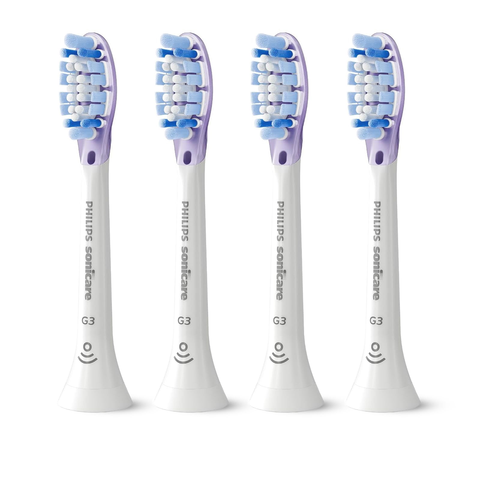 

Philips Sonicare G3 Electric Toothbrush Replacement Brush Premium Gum White Set, Care, 4-Piece Set, (HX9054/65) белый