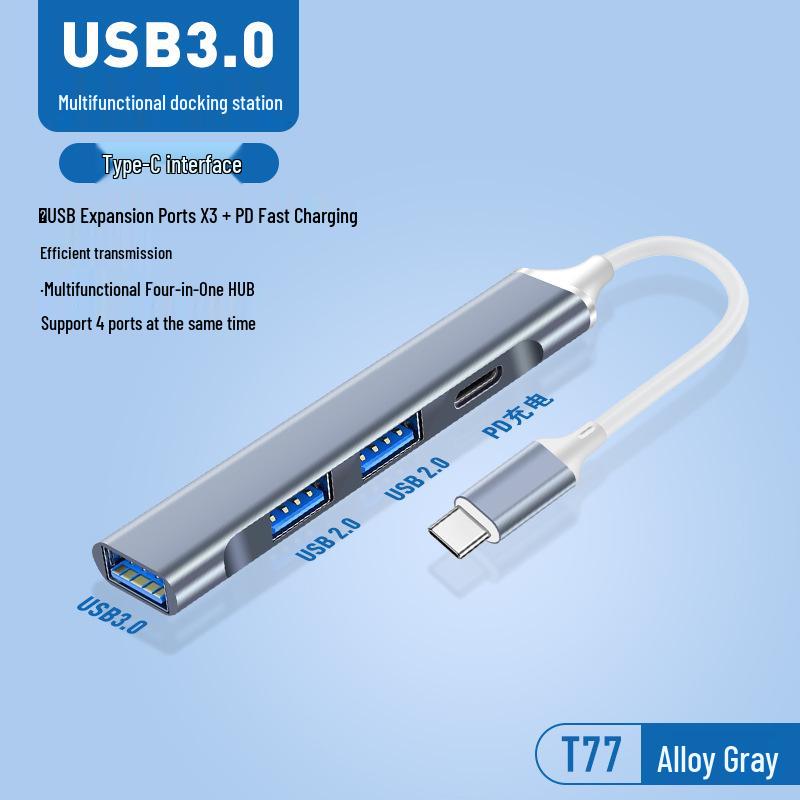4-in-1 USB-C Multi-Function Docking Station Splitter Hub