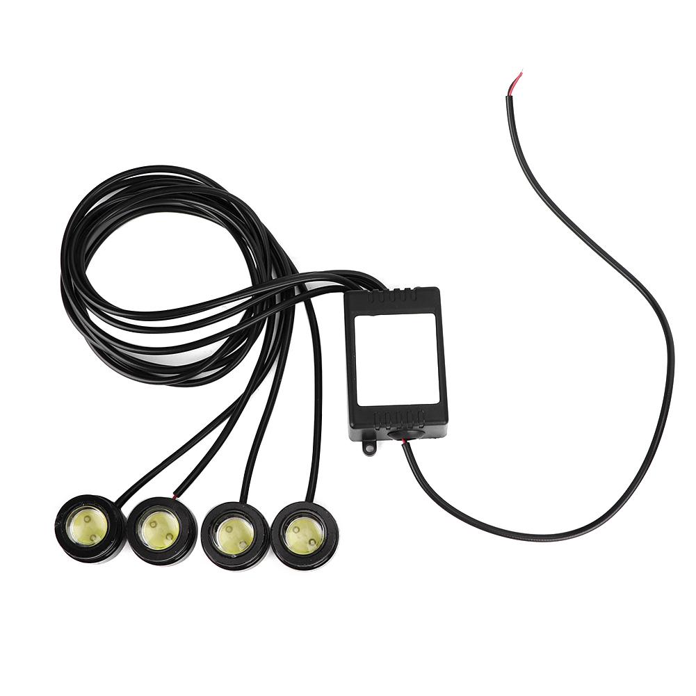 12V 6W 4in1 LED Eagle Eye Emergency Strobe Lamp Wireless DRL Remote Control Daytime Running Light