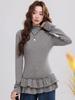 270g Velvet Women's Warm Half-High Collar Long Sleeve T-Shirt, New Autumn/Winter Korean Style Slimming Top