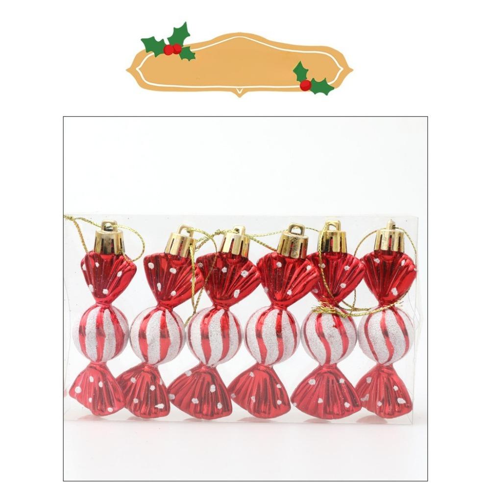 Christmas Decorations, Mini Round Candies, Christmas Tree Ornaments, Electroplated Plastic, Painted Balls, Candy Pendants, Props