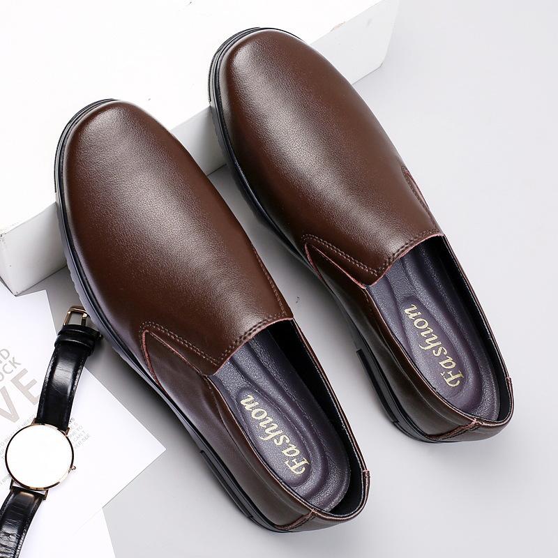 Men's Large Slip-on Loafers - Casual Leather, Cowhide, Spring/Summer Shoes