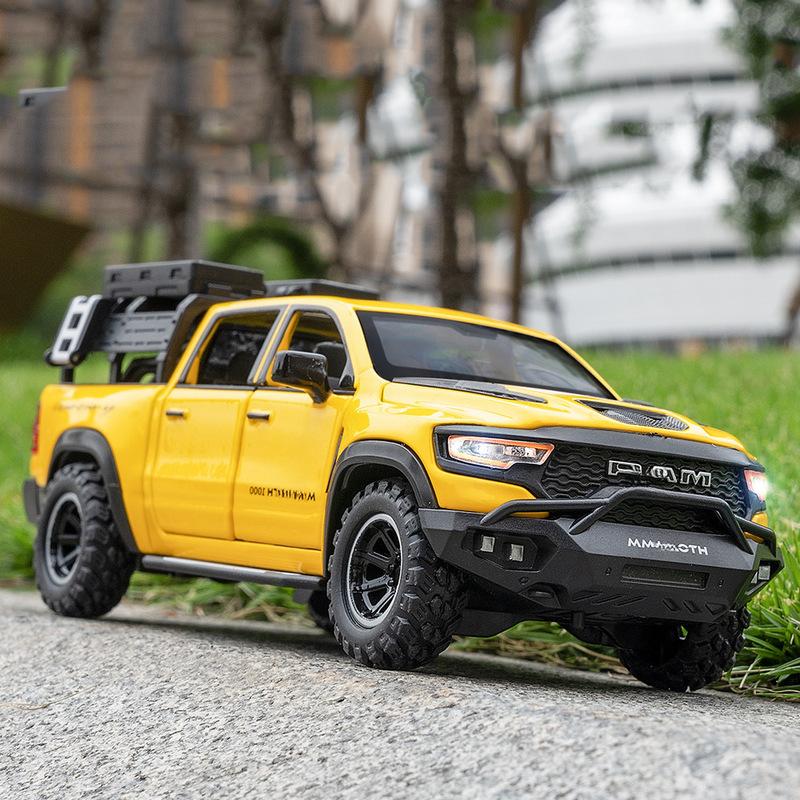 1:32 Dodge Ram 1000 Trx Mammoth Picku Alloy Car Model Sound And Light Pull Back Children'S Toy Collectibles Birthday Gift 1111