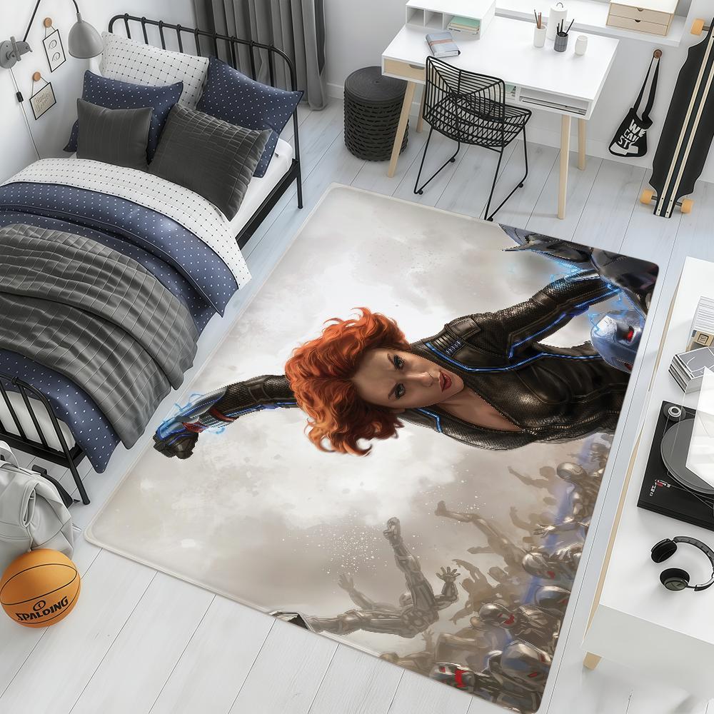 movie cool art b-Black w-Widow ml hogar Bedside Rug Kitchen Bath Floor Mat Hallway Balcony Carpet Entrance Doormat Decor Home