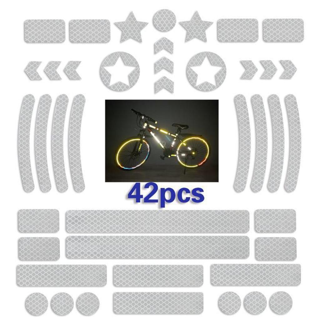 Honeycomb Reflective Stickers For Bicycle And E-Bike High-Visibility Safety Warning Strips Waterproof Sunproof