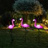 1/3PCS Flamingo Solar Light IP65 Waterproof LED Stake Light Landscape Ground Lamp for Outdoor Pathway Xmas Garden Decor