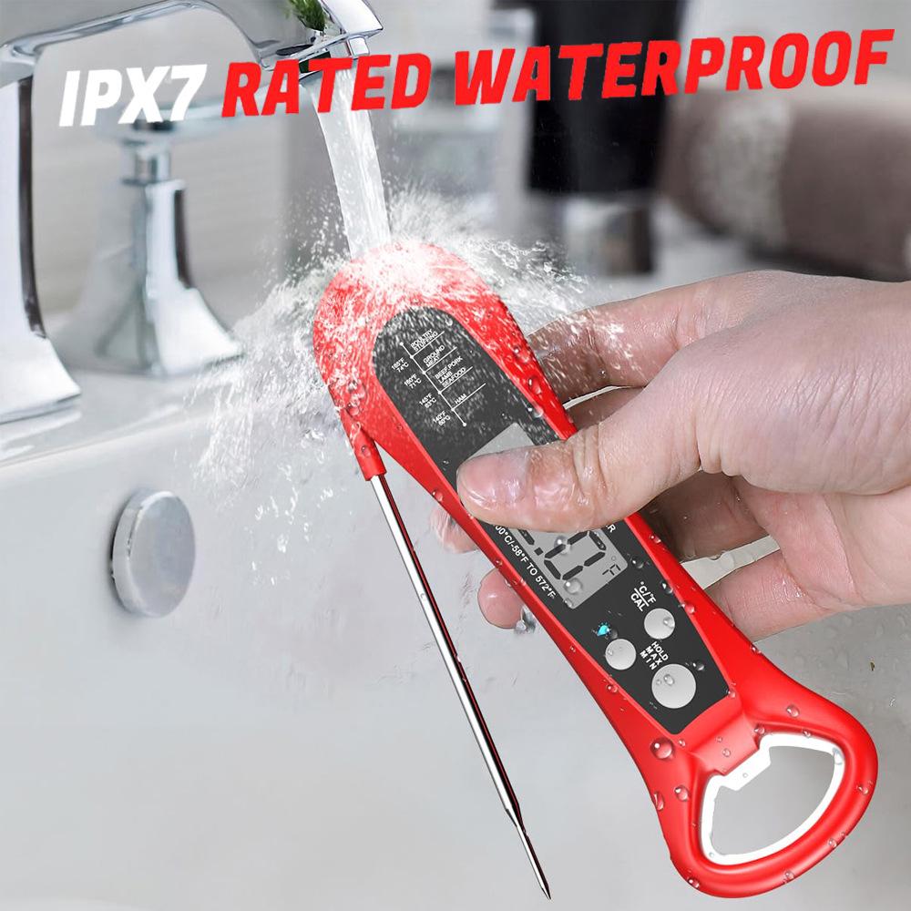 Vattentät Vikbar Elektronisk Mattermometer - Högtemperaturbeständig för Kök och Grillning