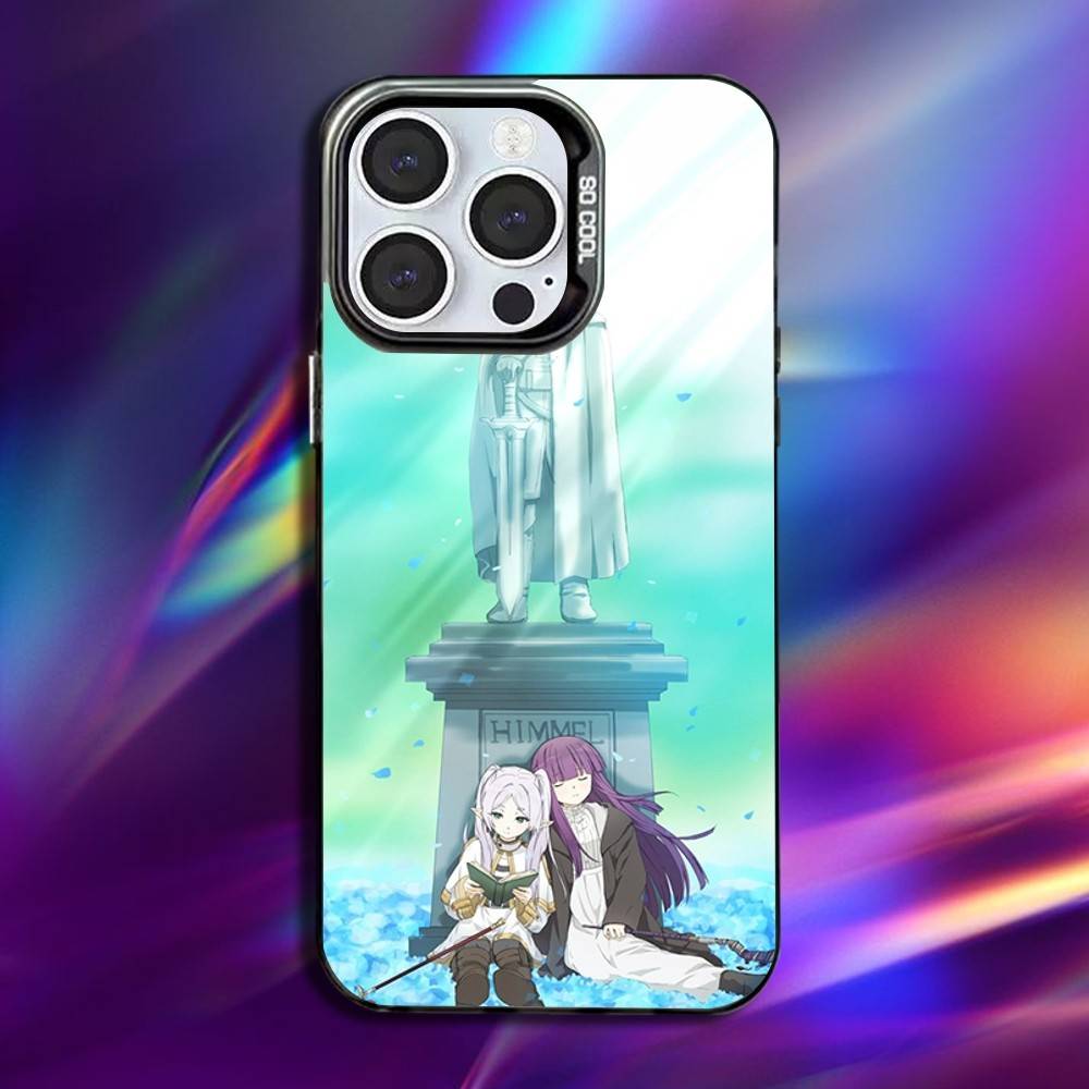 Anime Sousou No F-Frieren Phone Case For iPhone 16,15,14,13,12,11,Pro,Max,Plus,Mini,XS,SE Anti Fall Black Matte Hard Bumper