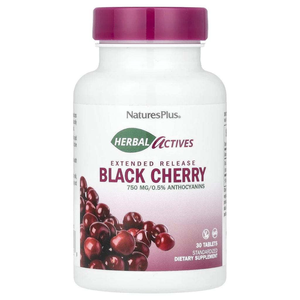 NaturesPlus, Herbal Active, Black Cherry, 750 mg, 30 tablets
