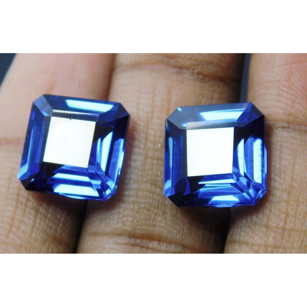 Natural 16.20 Ct Blue Sapphire Square Cut Loose Gemstone