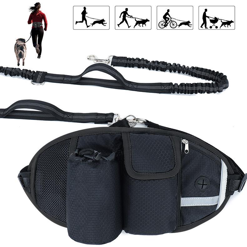 Gürteltasche für Haustiere im Freien, Gürtelleine, multifunktionale Gürteltasche für Sport, Laufen, Fitnesstraining, Gassigehen mit dem Hund