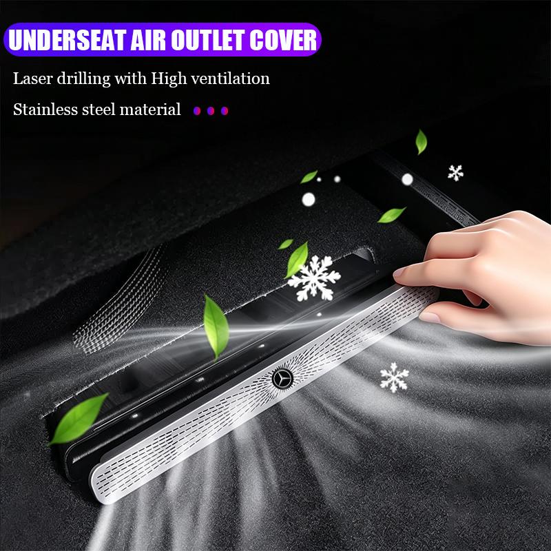 TVE4 Car under the seat Air Conditioner Outlet Dust Protective Cover For Mercedes Benz C E Class CLE GLC W205 W206 W213 W214 X253