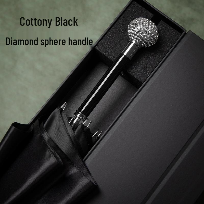 Luxuriöser extra großer Automatikschirm mit verstärktem Diamantgriff - Sturmschutz