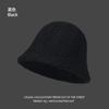Show face small bucket hat women's autumn and winter new show face small lamb wool bucket basin hat big head circumference hat