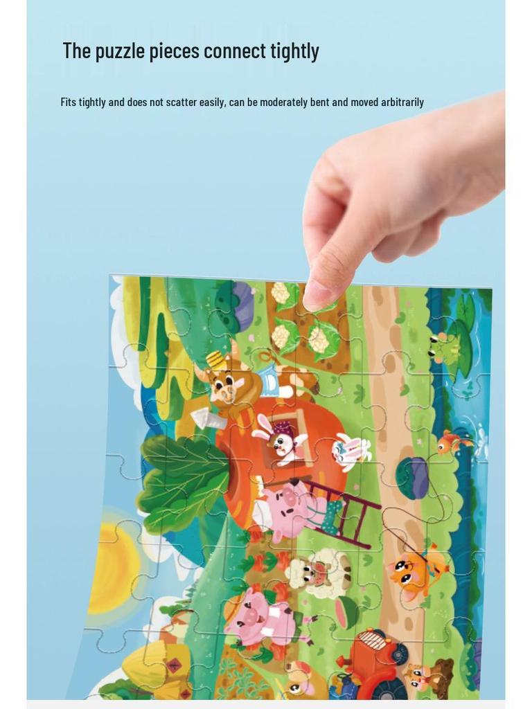 Educational Cartoon Jigsaw Puzzle for Kids Ages 3-6, Ideal Gift for Kindergarten Boys and Girls