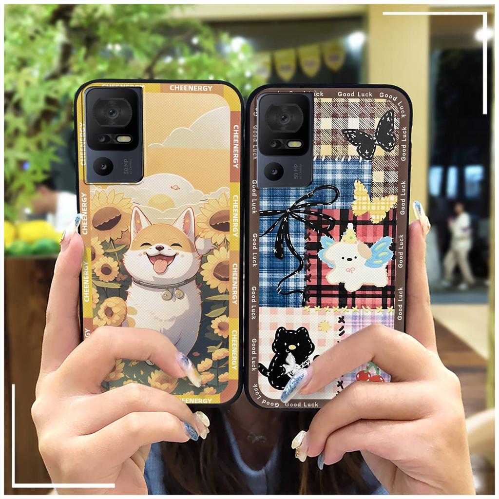Silicone Full Wrap Phone Case For TCL 40SE/T610K Soft Case Anti-dust Anti-knock Shockproof Back Cover Cute Waterproof