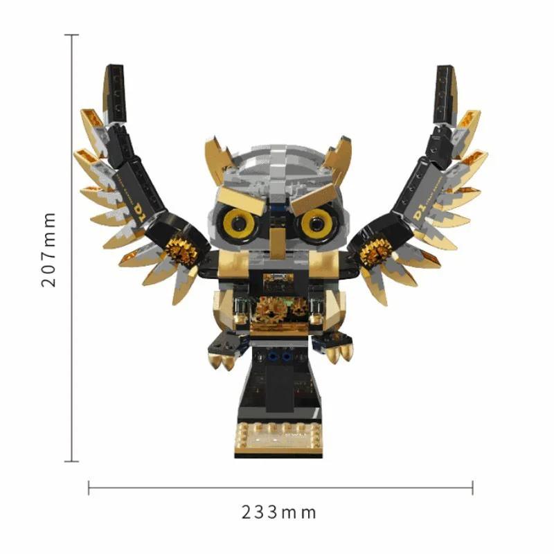 Fresh-From-Factory Superior-Grade 484Pcs First-Class Creative Superior-Grade Mechanical Owl Assembly-Set Superior-Grade Assembly First-Class