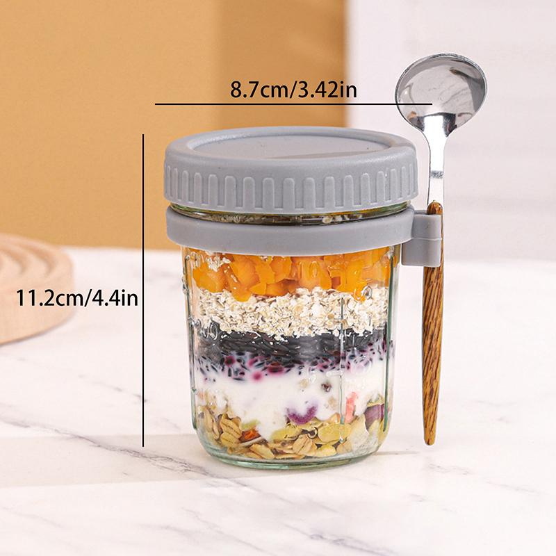 

Портативная чашка для завтрака, овсянки, хлопьев, орехов, йогурта, салата, чашка с крышкой, ложка, многофункциональный термостойкий стакан для сока, молока