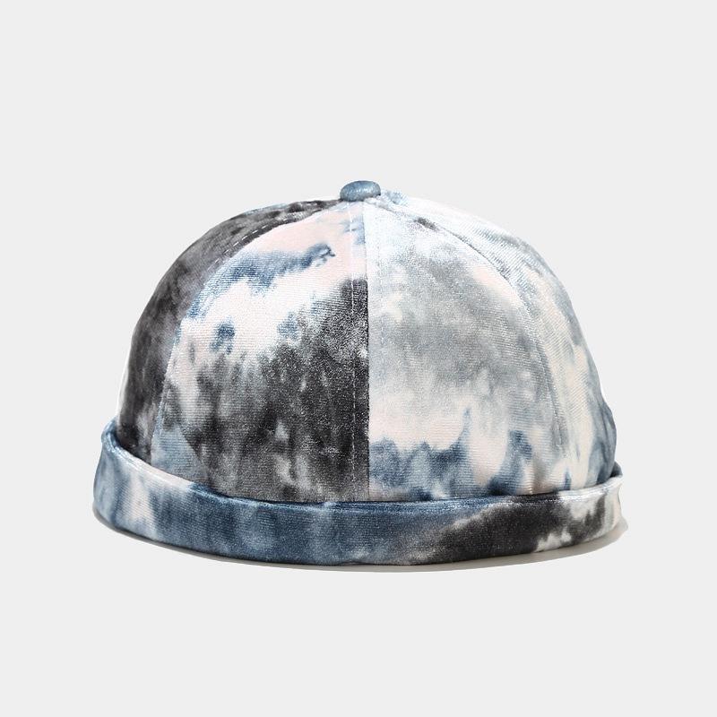 

2021 Vintage Docker Cap Brimless Hat Breathable Beanie Hats Cotton Adjustable Print Landlord Sailor Cap Men and Women 8 56-60cm wear