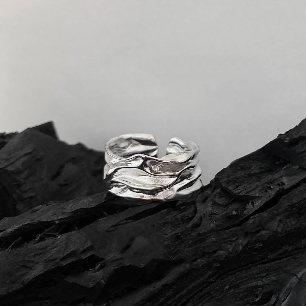 Nische Design Sinn Kalter Wind Hoher Sinn Unregelmäßig Schlicht Zirkon Persönlichkeit Damen Offener Zeigefingerring