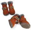 Pet Dog Shoes Winter Super Warm 4pcs/set Dog Boots Leather Anti Slip XS XXL Shoes for Small Dog Pet Product Chihuahua Waterproof