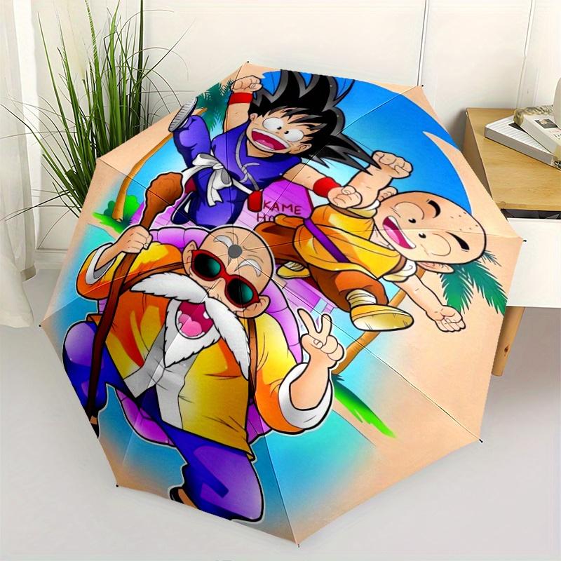 

Goku Krillin & Master Roshi Dragon Ball Automatic Opening and Closing Umbrella, Lightweight 3-Fold, With Cute Cartoon Characters, Suitable for Home, O