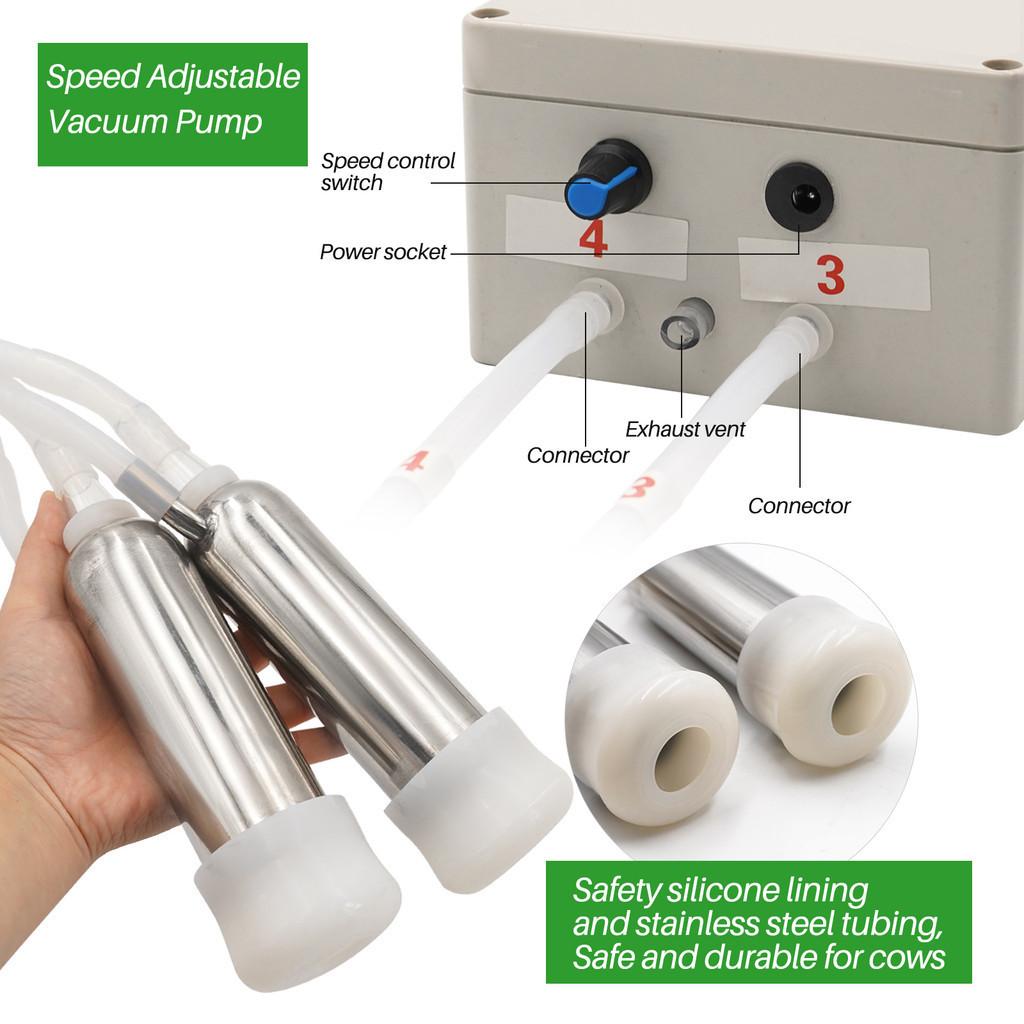 10L nerezové dojicí vědro vakuové čerpadlo elektrický kozí dojicí stroj 220V pulsační dojicí stroj pro skot