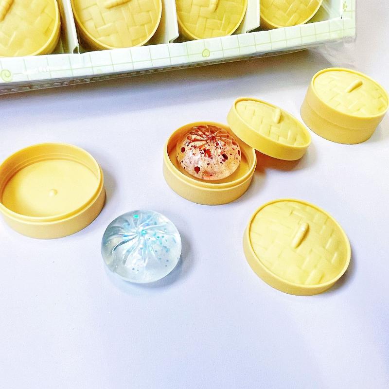 Bun Cute Mini Soup Dumpling Shaped Stress-Relief Squeeze Toy, Venting Office Prank Toy, Slow Rebound, Fun Gift