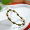 Natural Agarwood & Hetian Jade Bracelet with 925 Silver Beads (No Oiling)
