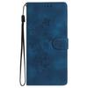 For Honor 200 Lite Case Leather Imprinted Flower Phone Cover Wallet with Wrist Strap
