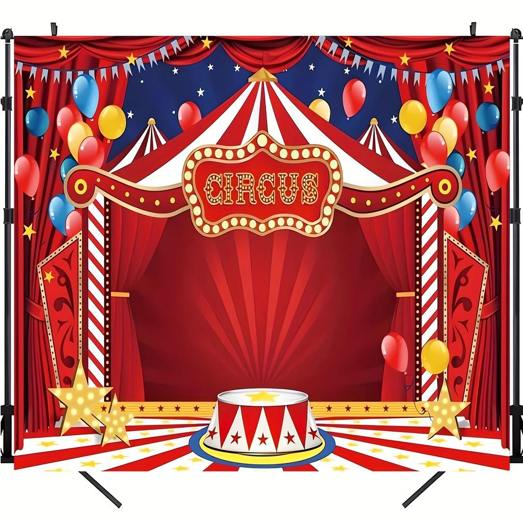 Circus Party Background Cloth Theme Party Decoration Background Circus Party Background