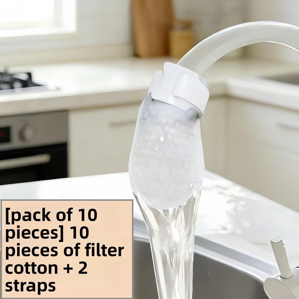 10Pcs Faucet Filter Cotton Splash-proof Filter Tap Water Sediment Rust Scale Impurities Filter