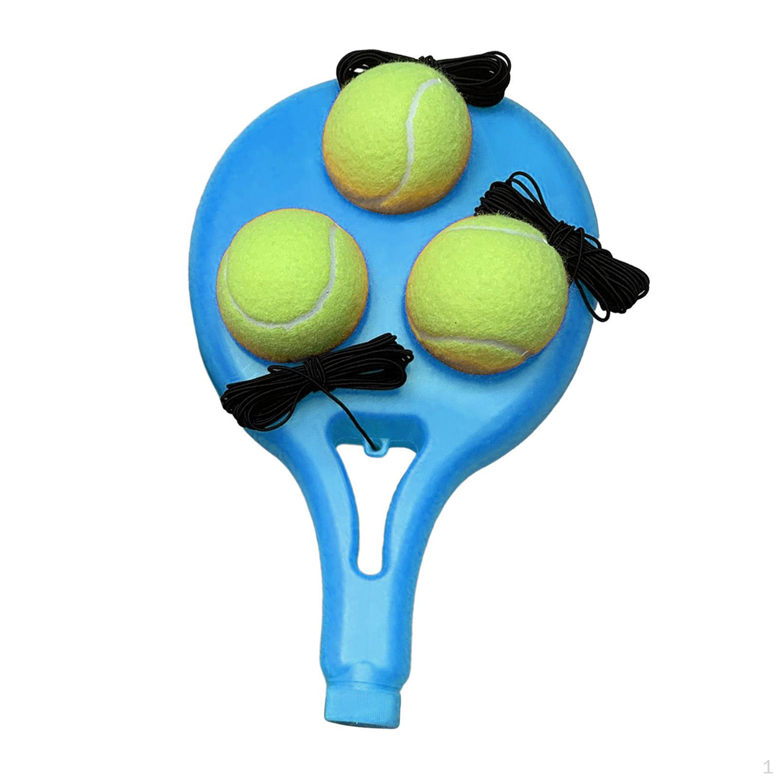 

Tennis Rebounder Set Partner Sparring Device Equipment Training Base Practice with 3 balls