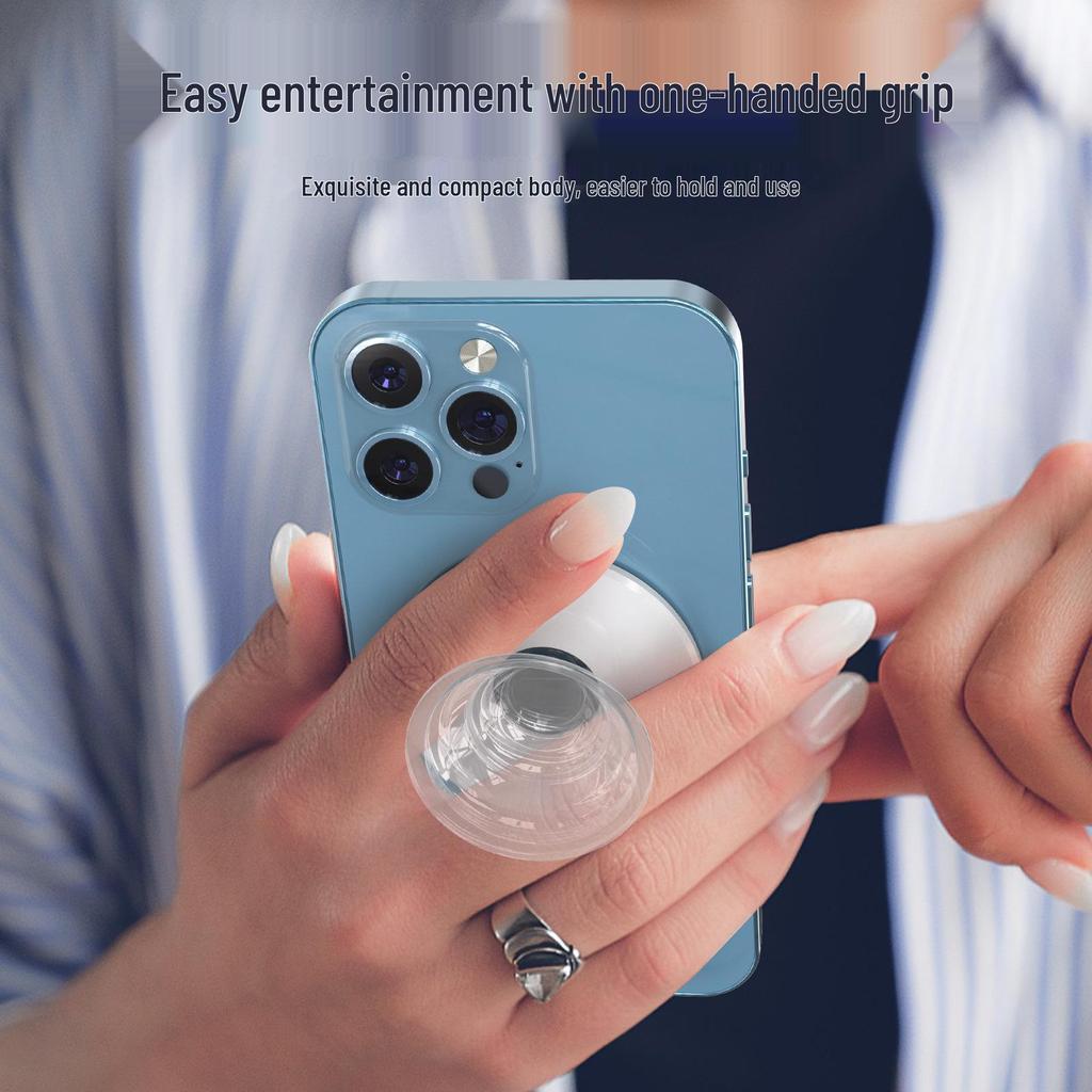 Super Strong Magnetic Detachable Metal Phone Holder with Retractable MagSafe Airbag