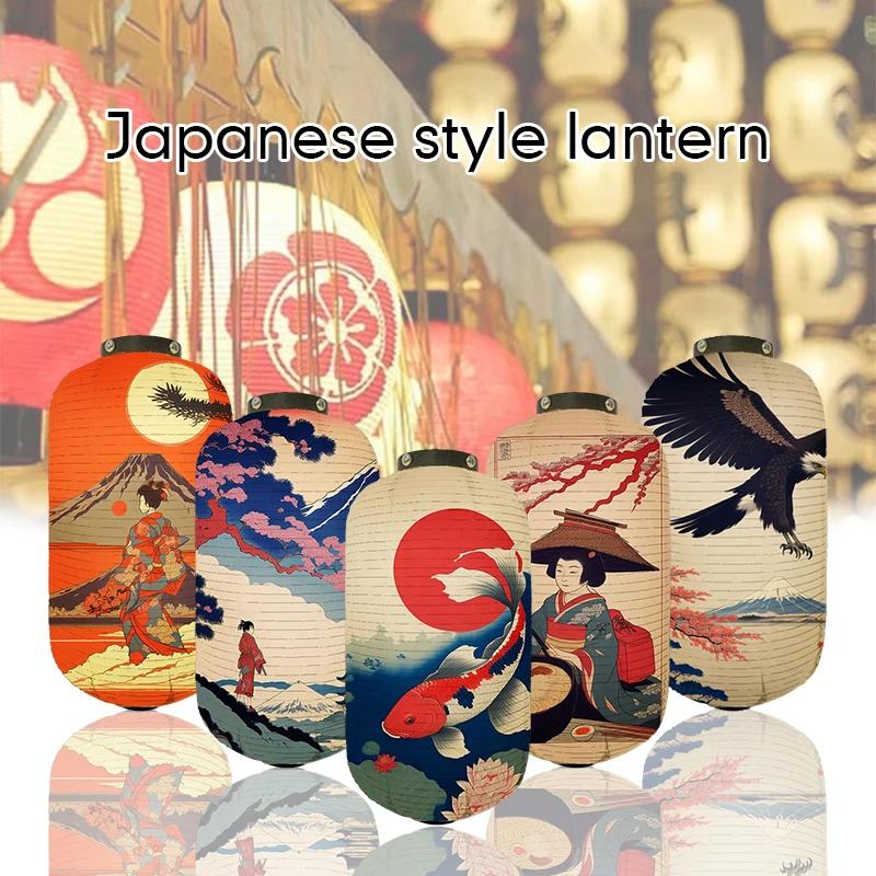 Japońska Lampion Wedding Decoration Ukiyo-E Drukowany Sashimi Cuisine Restauracja Wystrój Lampa Festiwalowe Artykuły Imprezowe Tkaninowy Lampion