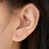 Lunne 14K Twist Line Piercing (14K Gold) (Bar Thickness 1Mm) #Pib04
