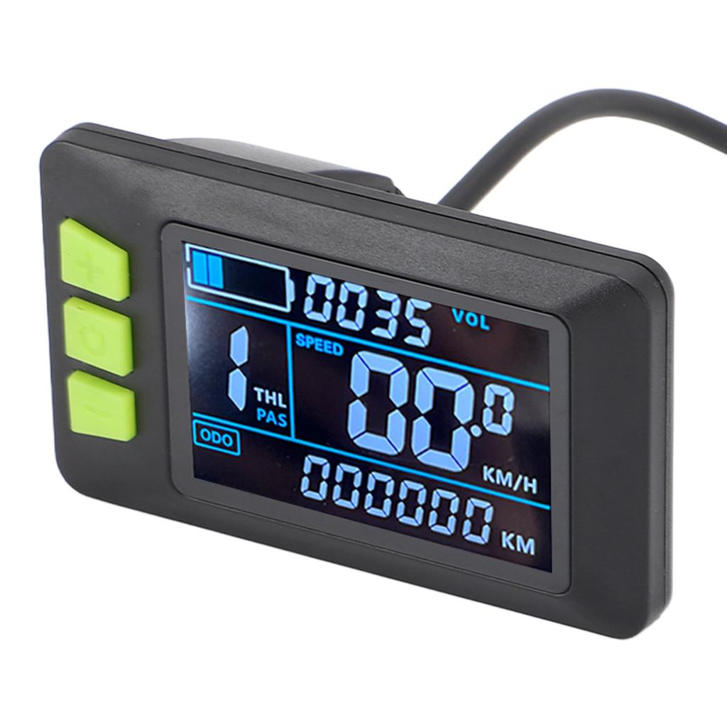 Electric LCD Display Meter with USB Port 6 Pin Waterproofing Connector Color Screen Electric Scooter Control Panel for Bike Handlebars