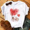 Female Short Sleeve Tshirt Harajuku Tee Shirts Girls T-shirts Fashion Red Poppy Women T Shirt Funny Black Printed Tops Tee