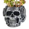 Skeleton flower pot desktop decoration gift Skull Planter Spooky Gothic Display Pen Holder 