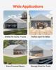 Carport Replacement Canopy, 6 x 6 m Potable Garage Tent Top Tarp with Sidewalls, UV-Resistant & Waterproof, Heavy Duty Car Shelter Tarp with Ball