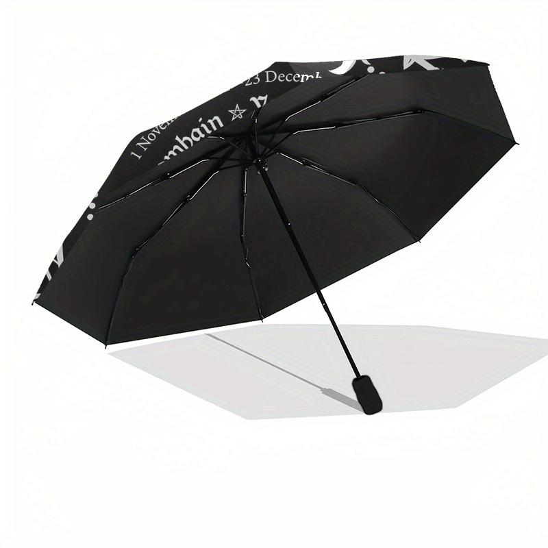 Pagan Wheel of the Year Calendar  Umbrella, Portable 3-Fold Umbrella for Men & Women,Christmas Gift ES180