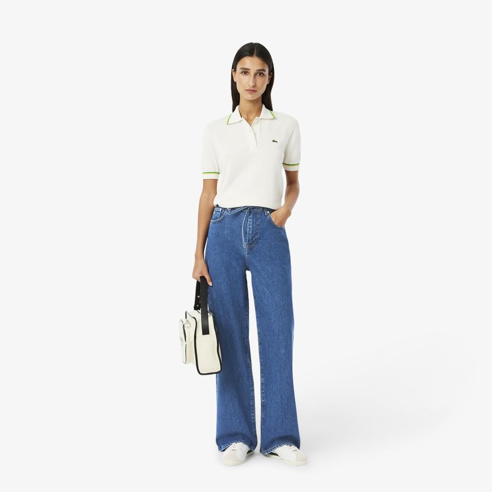 Lacoste Women's Wide Fit Color Denim Pants HF2448-55G36L
