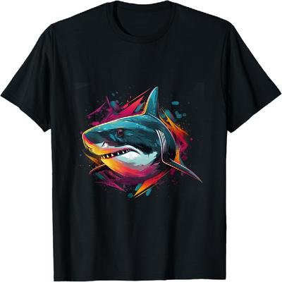 Großer Weißer Hai Pop Art Großer Weißer Hai Liebhaber T-Shirt