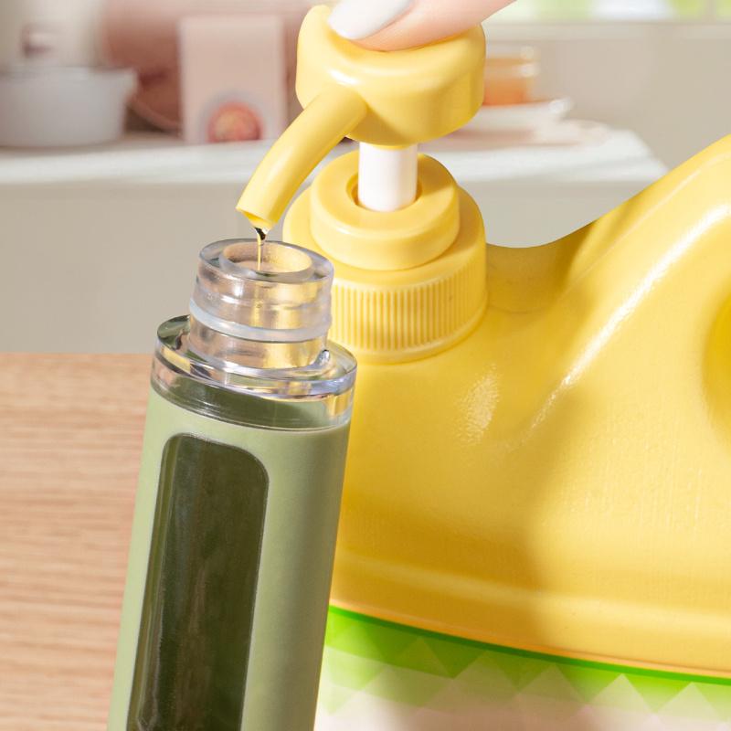 Creative Kitchen Pan Brush Non-Slip Press To Dispense Automatic Liquid Dishwashing Brush Long Handle Press Cleaner