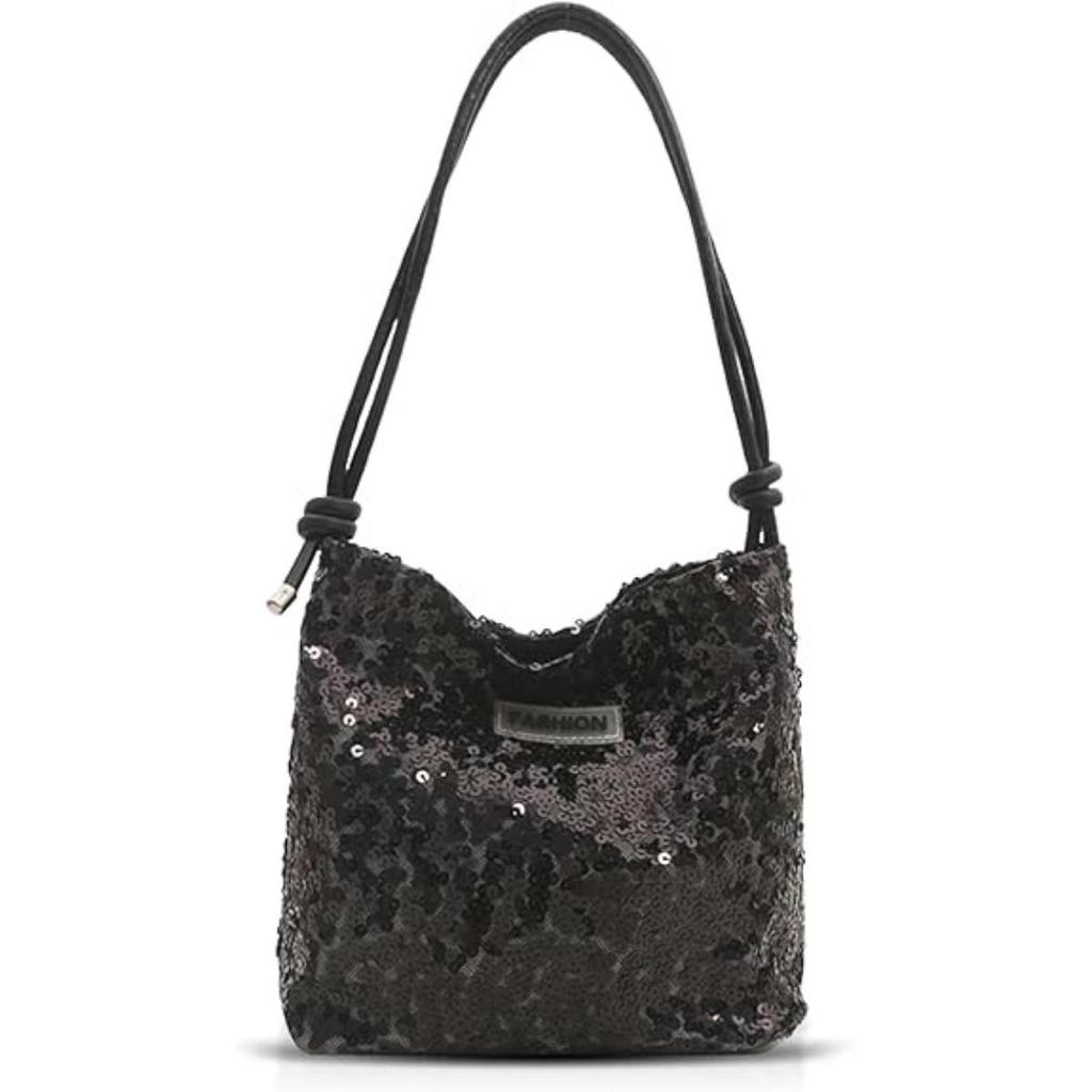 Sequin Handbag, Tote Bag for Women, Adjustable Shoulder Strap, Crossbody Bag for Wedding, Prom, Parties, Travel
