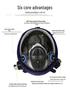 8100 Sphere-D Full Face Respirator Mask for Spray Painting, Chemicals, Pesticides, and Dust, with Wide Field of View