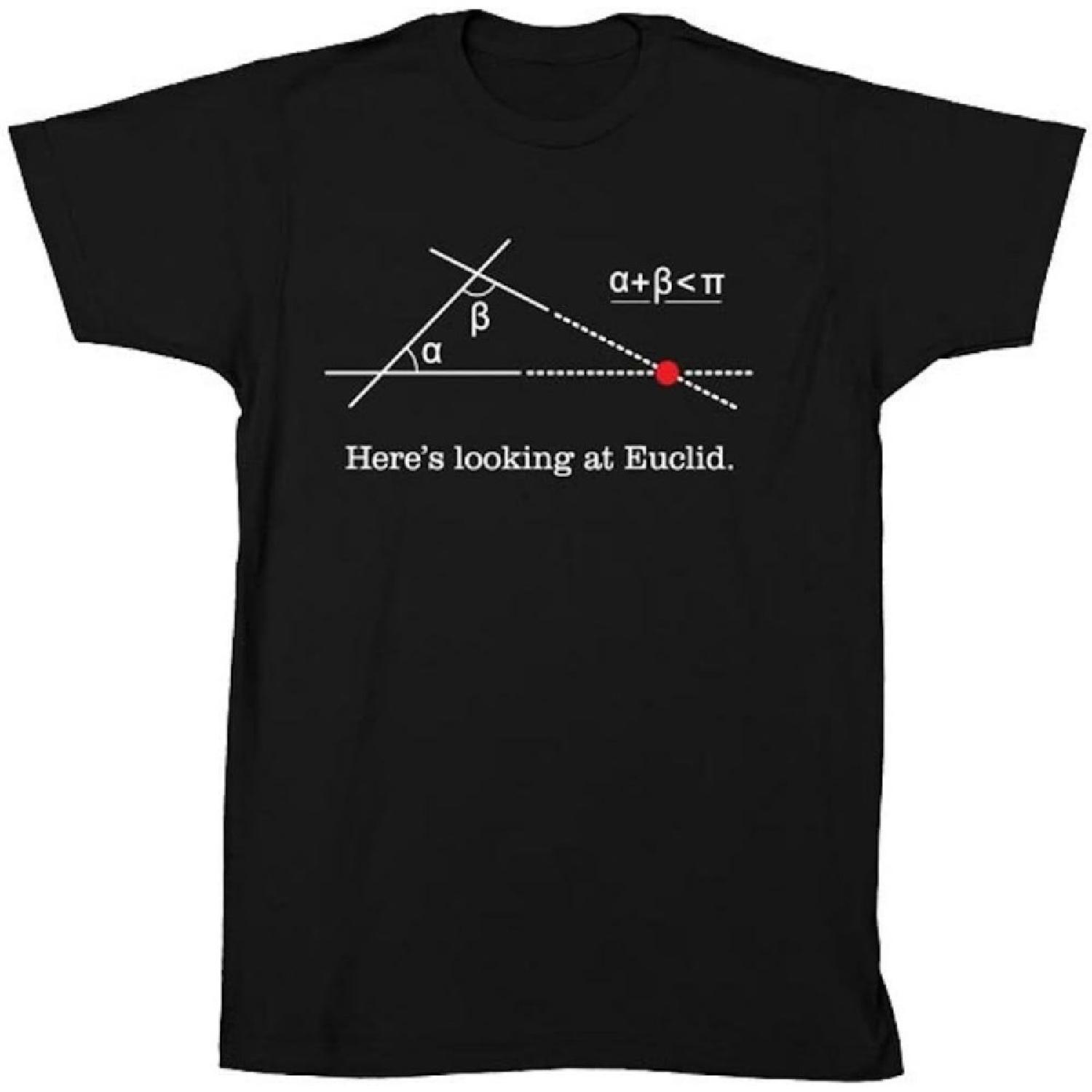 Here s Looking at Euclid T-Shirt - Unisex - for The Pun Loving Math Nerd S чёрный