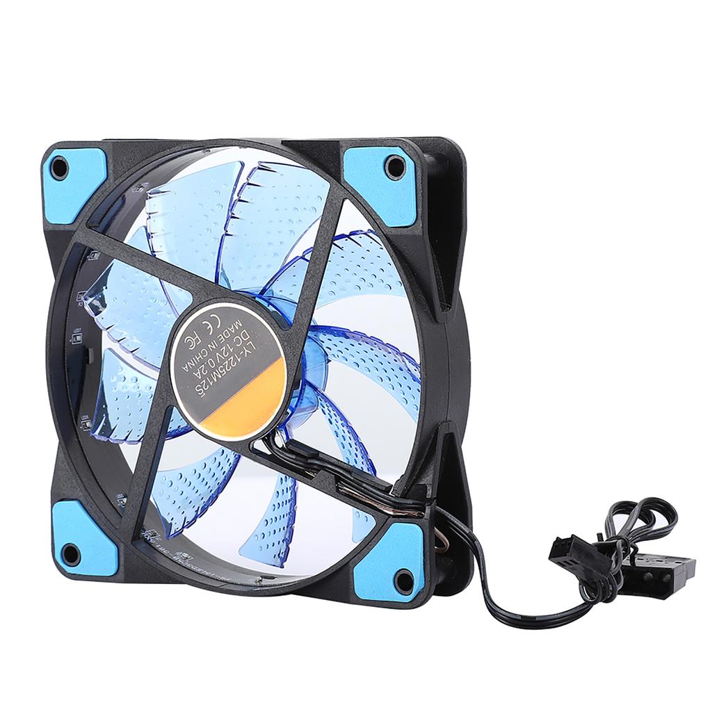 Chassis Fan Computer Cooler PC Accessory 3‑Wire 15‑Light Mute LED Streamer Colorful 12CM