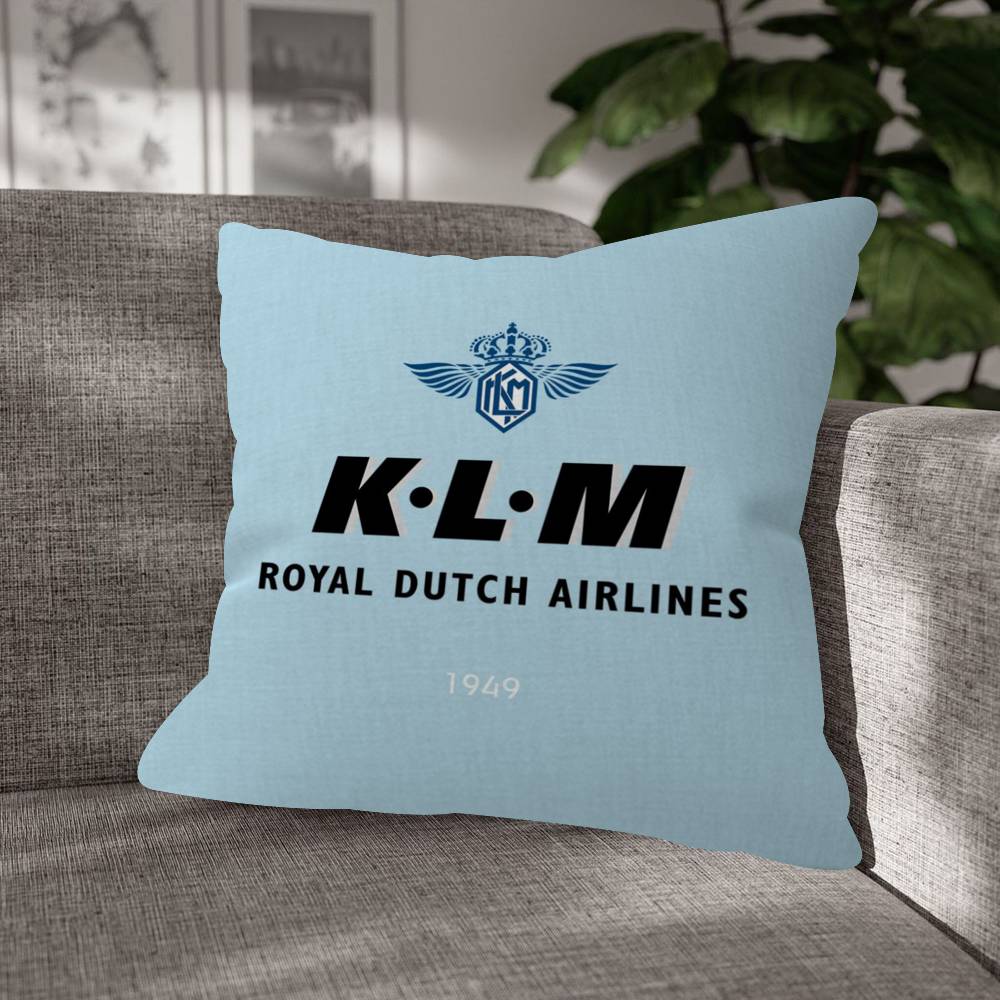 Netherlands Klm RRoyal Dutch Airlines Cushion Cover Pillowcase Upholstery pillows for sofa Throw Pillow Home Decor Pillowcas