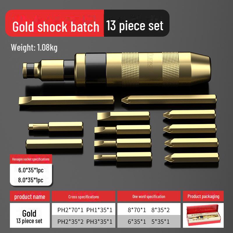 Juego de Atornillador de Impacto y Martillo: Aflojar, Extraer y Atornillar sin Esfuerzo.